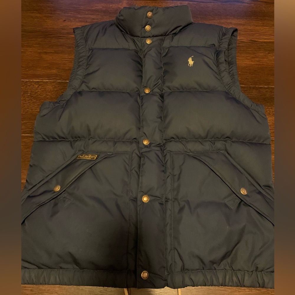 Polo RL & Co. Vintage Men's Down Puffer Vest Navy Size Small